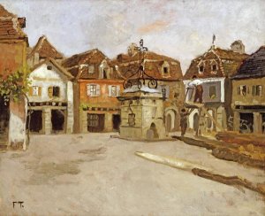 Frits Thaulow - A Town Square