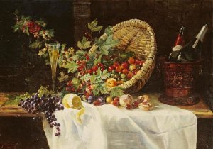 Gertrud Trefftz - Cherries and Gooseberries In a Basket