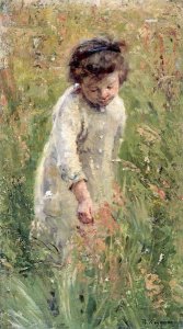 Bertha Wegmann - Picking Flowers