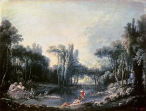 Francois Boucher - Landscape With a Pond