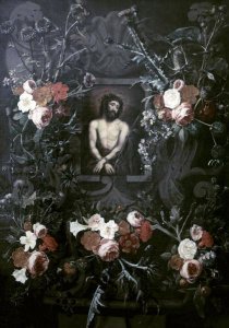 Hendrick ter Brugghen - Christ In a Wreath of Flowers