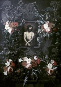Hendrick ter Brugghen - Christ In a Wreath of Flowers