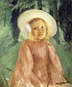 Mary Cassatt - Little Girl in a Currant Colored Dress