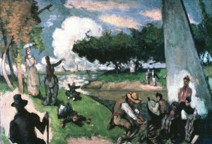 Paul Cezanne - Fisherman: Sunday Afternoon, July