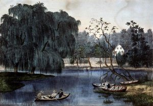 Currier and Ives - Rural Lake