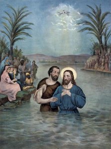 Currier and Ives - The Baptism of Christ