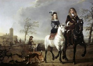 Aelbert Cuyp - Lady and Gentleman On Horseback