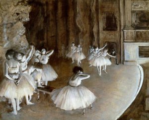 Edgar Degas - Ballet Rehearsal on the Set, 1874