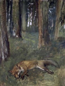 Edgar Degas - Dead Fox Under the Trees