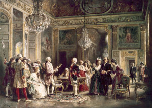 Jean Leon Gerome Ferris - John Paul Jones & B Franklin at Louis XVI's Court