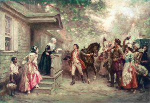 Jean Leon Gerome Ferris - News of Yorktown Brought To Washington's Mother