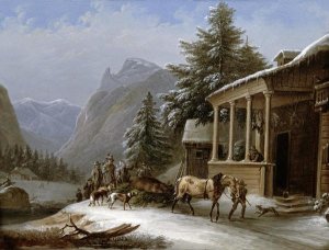Jakob Gauermann - Winter In The Bavarian Alps