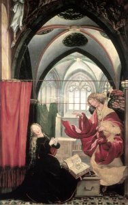 Mathias Grunewald - Isenheim Altarpiece: Annunciation