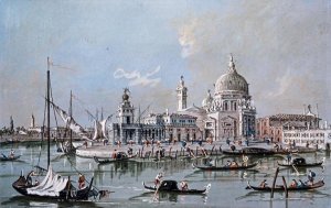 Giacomo Guardi - View of The Church of Santa Maria Della Salute