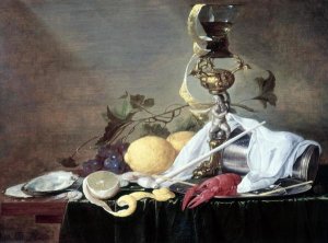 Jan Davidsz de Heem - Lobster, Oyster & Lemon