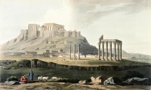 J.C. Hobhouse - Ruins of Hadrian's Temple From Journey Through Albania and Turkey