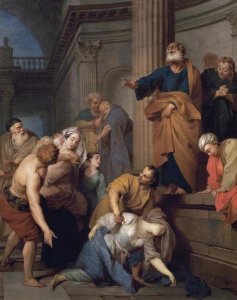 Sebastian Le Clerc - Death of Saphira, Wife of Ananias