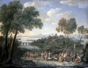 Hendrik Frans van Lint - Italian Landscape With Sacrifice