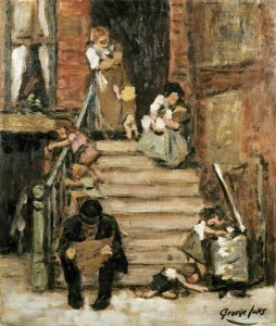 George Benjamin Luks - On The Steps