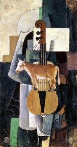 Kazimir Malevich - Cow and Violin, 1913