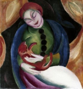 Franz Marc - Girl With a Cat