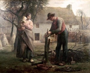 Jean-Francois Millet - Peasant Grafting a Tree