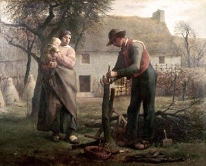 Jean-Francois Millet - Peasant Grafting a Tree