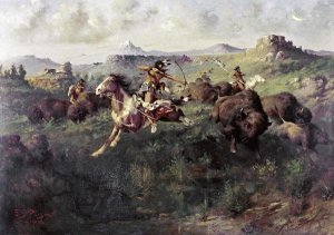 Edgar Samuel Paxson - Buffalo Hunt