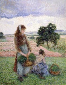 Camille Pissarro - Peasants Carrying a Basket