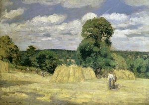 Camille Pissarro - The Harvest at Montfoucault