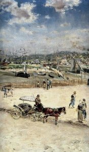 Jean-Francois Raffaelli - La Plage a Trouville