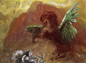 Odilon Redon - Pegasus and Hydra