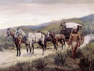 Frederic Remington - Halted Stagecoach
