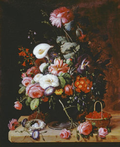 Severin Roesen - Floral Still Life