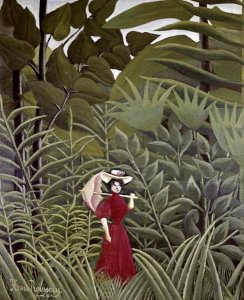 Henri Rousseau - Woman with an Umbrella in an Exotic Forest