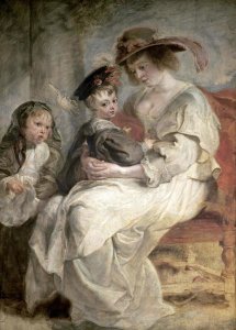 Peter Paul Rubens - Helena Fourment and Her Children, Claire-Jeanne and Francois