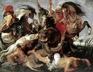 Peter Paul Rubens - Hippo Hunt