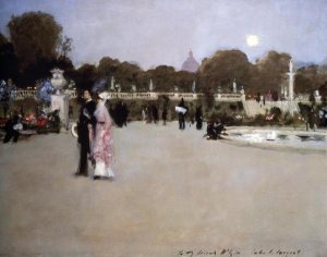 John Singer Sargent - Luxembourg Gardens at Twilight