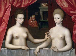 School of Fontainebleau - Gabrielle D'Estrees and One of Her Sisters
