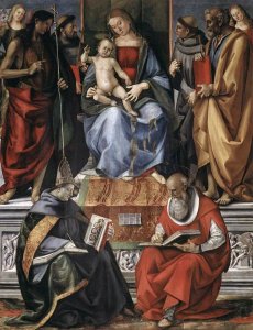 Luca Signorelli - Madonna With Child Among Saints
