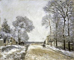 Alfred Sisley - The Road, Effect of Snow (La Route, Effet de Neige)