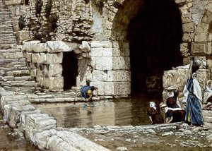 James Tissot - Blind Man Washes In The Pool of Siloam