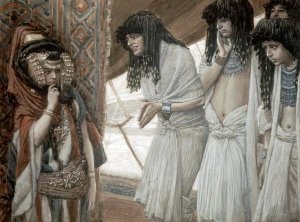 James Tissot - Egyptians Admire Sarah's (Sarai) Beauty