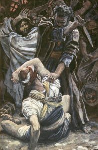 James Tissot - Peter Smites Off The Ear of Malchus