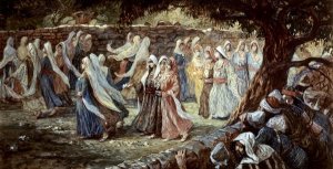 James Tissot - Virgins of Shiloh Surprised