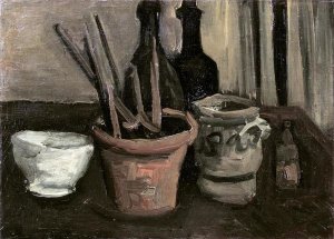 Vincent Van Gogh - Still Life with Paintbrushes in a Pot