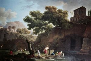 Claude-Joseph Vernet - Paysage Marine Blanchisseuses