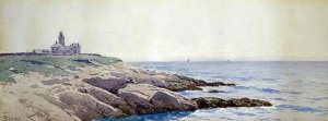 Alfred Thompson Bricher - Coastal Landscape with Lighthouse