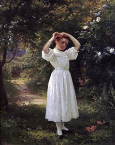 John George Brown - The Flower Girl