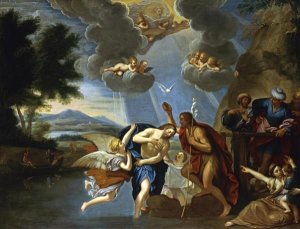 Circle of Francesco Albani - The Baptism of Christ